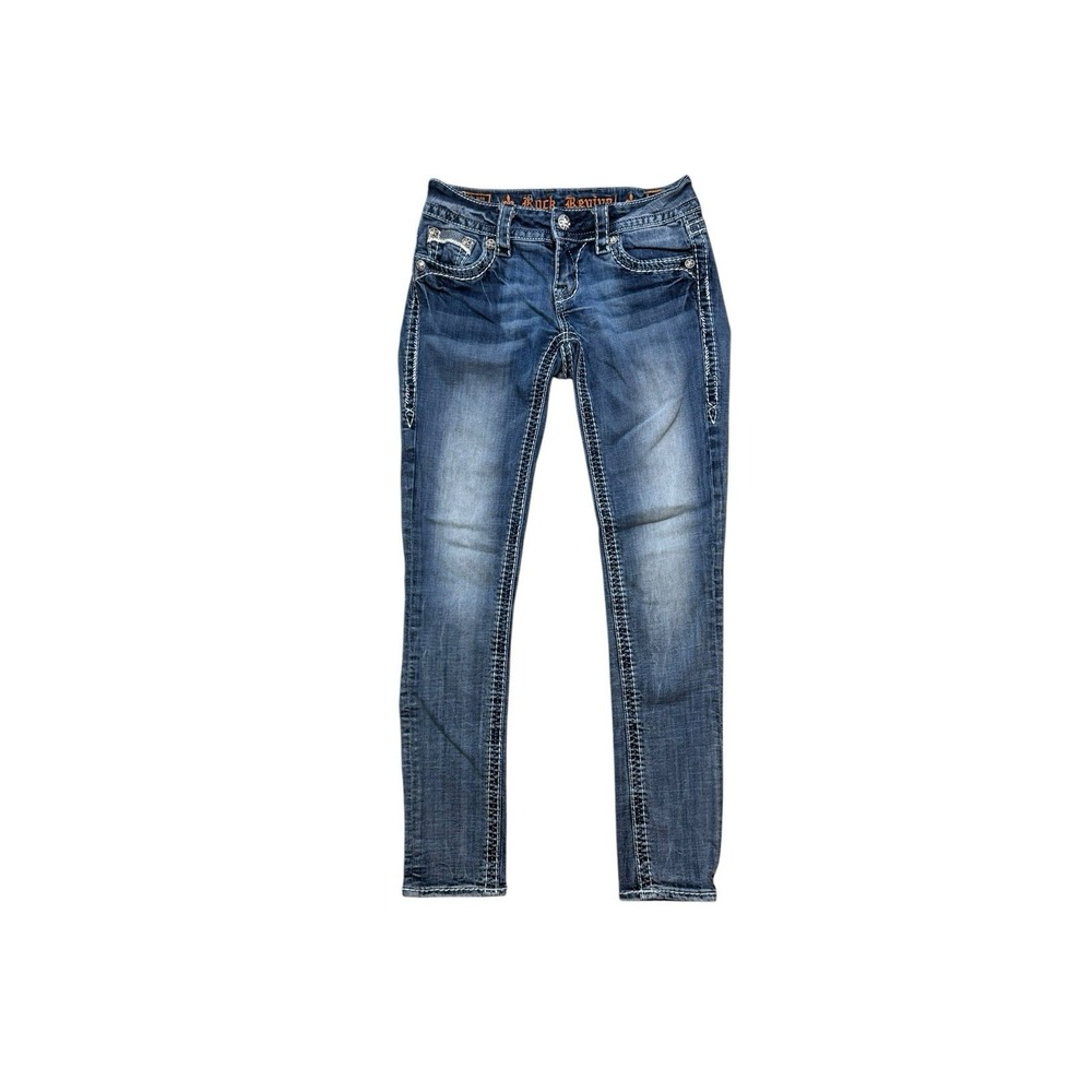 Rock Revival Celine Ankle Skinny Sz.26 Medium Wash Excellent Condition(JT105)*